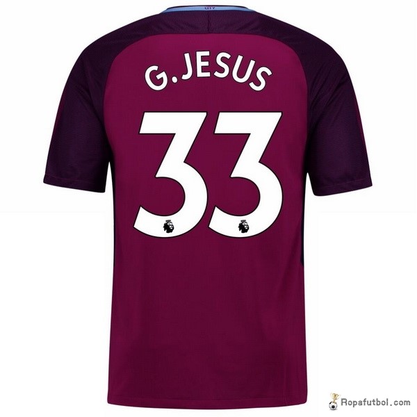 Camiseta Manchester City Replica Segunda Ropa G.Jesus 2017/18